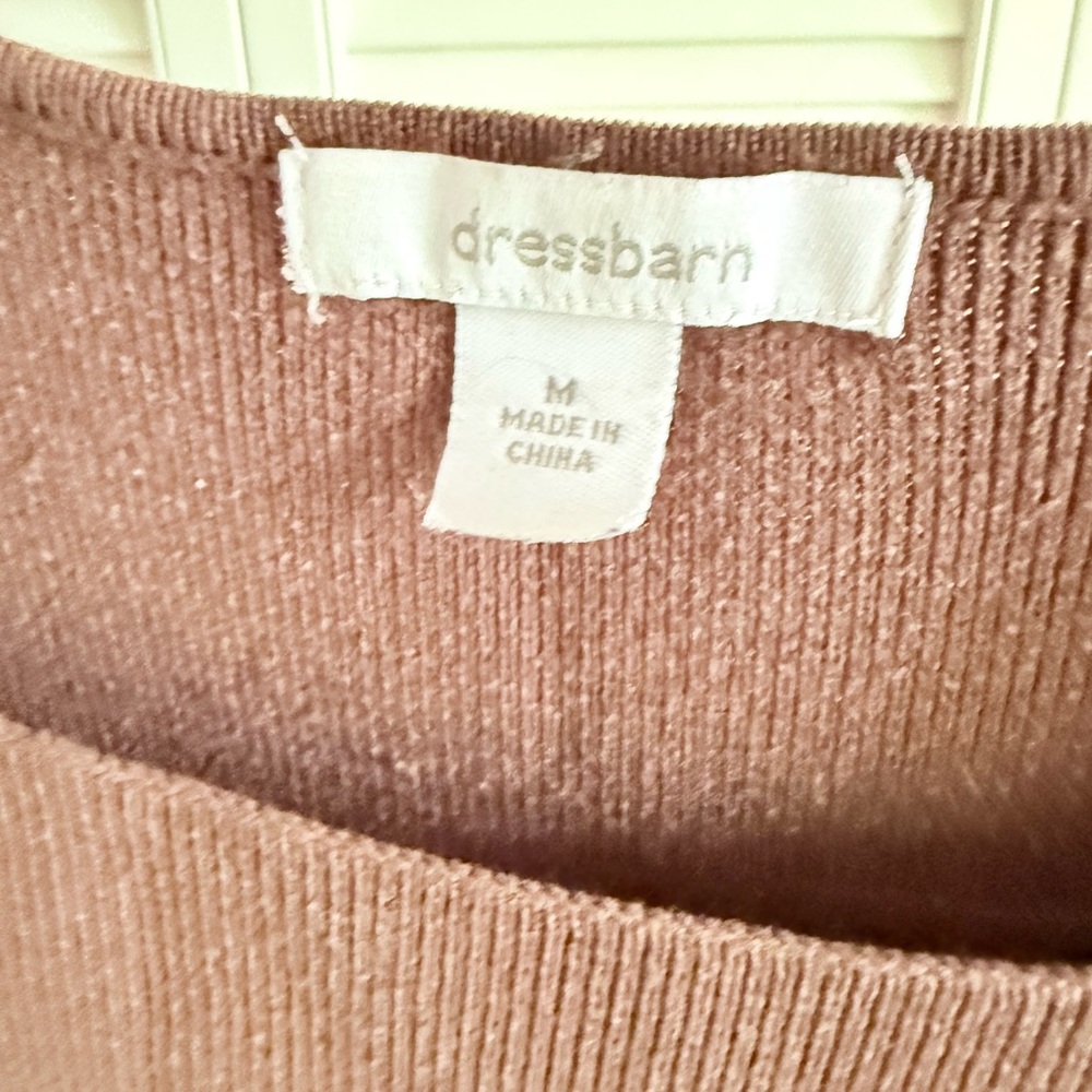 🤎 Dressbarn Ribbed Knit Top – Size M - Picture 4 of 4